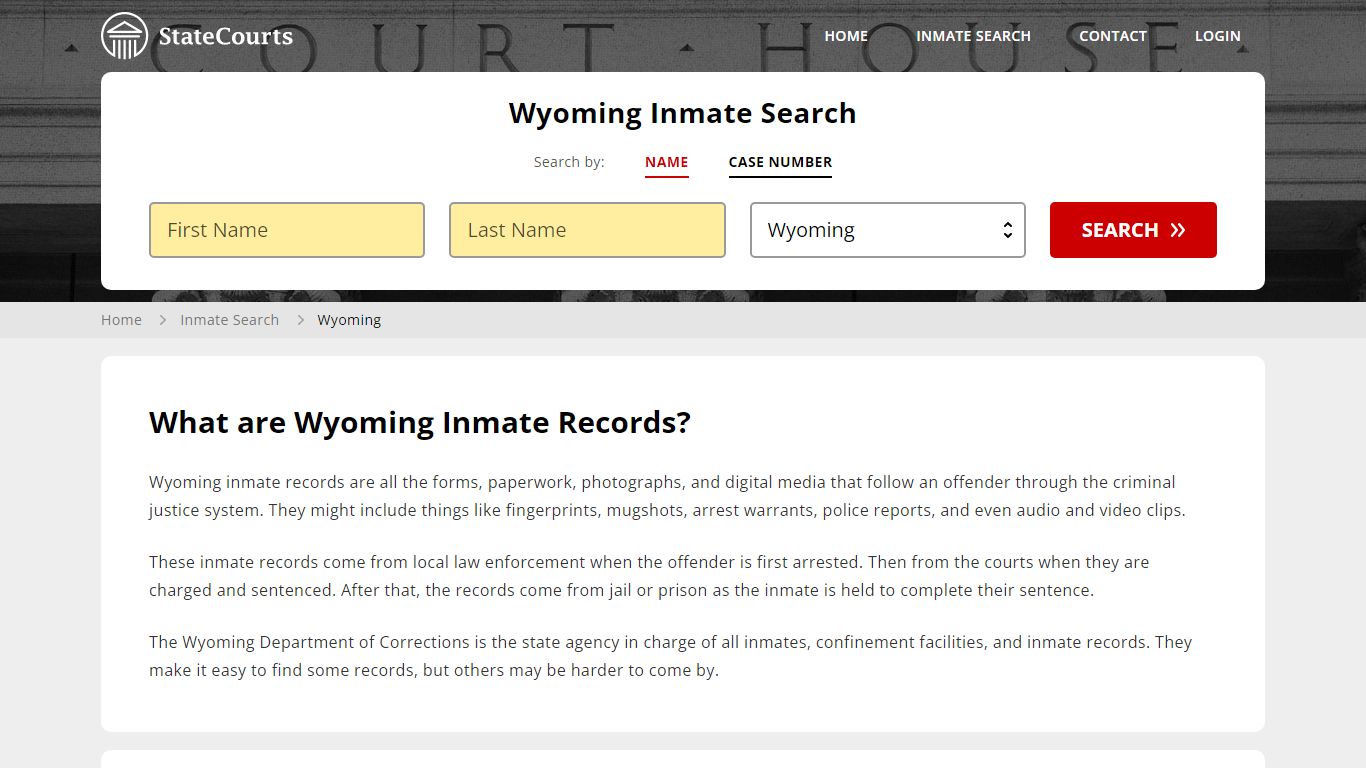 Wyoming Inmate Search, Prison and Jail Information - StateCourts